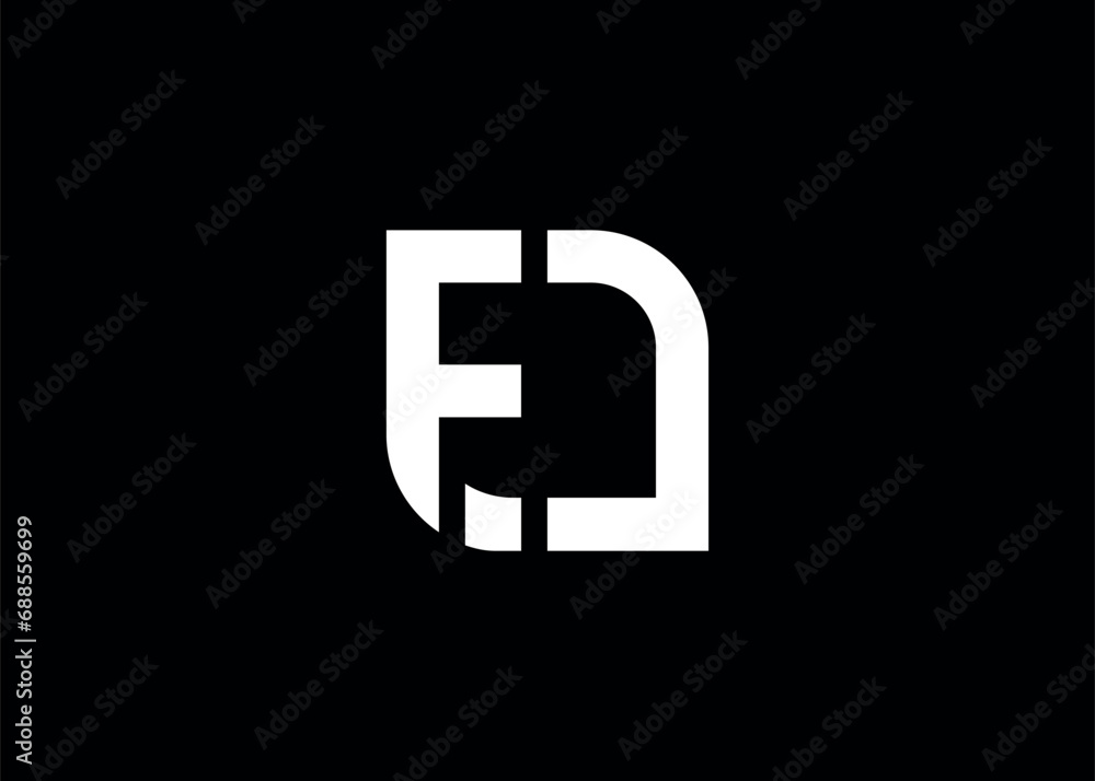 Monogram Letter FJ Logo Design vector template Monogram Letter FJ Logo Design vector template