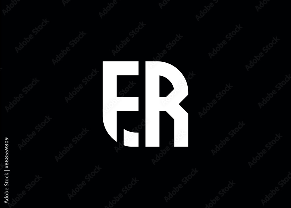 Monogram Letter FR Logo Design vector template Monogram Letter FR Logo Design vector template