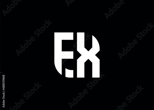 Monogram Letter FX Logo Design vector template