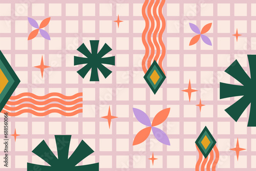 Abstract retro shapes beautiful background