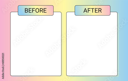 Before and After template. Comparison background for graphic design.