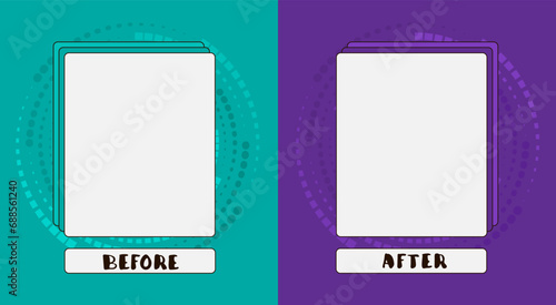 Before and After template. Comparison background for graphic design.