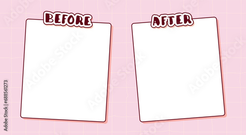 Before and After template. Comparison background for graphic design.