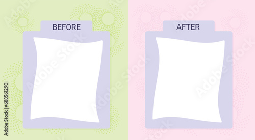 Before and After template. Comparison background for graphic design.