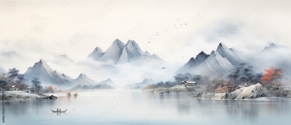 Landscape Art: Chinese Ink and Water Mountain Painting