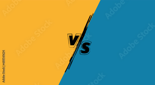 Versus comparison blank. Vs vector background template.