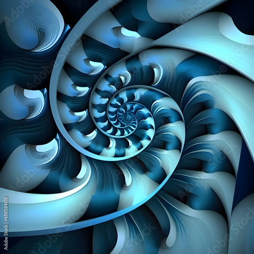 Blue Green Gradient Vortex as abstract background wallpaper.