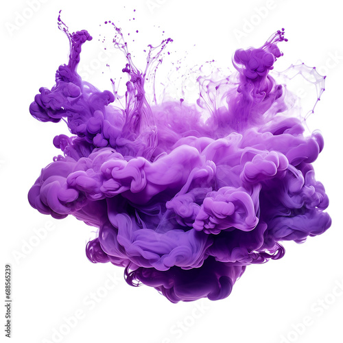 ink paint cloud in water isolated Transparent Background PNG