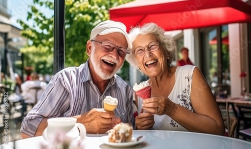Couple Enjoying Sweet Treats on a Cafe Date