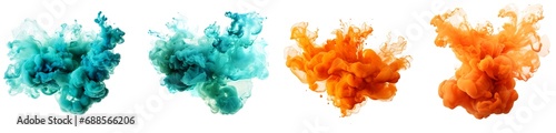 ink paint cloud in water isolated transparent Background PNG photo