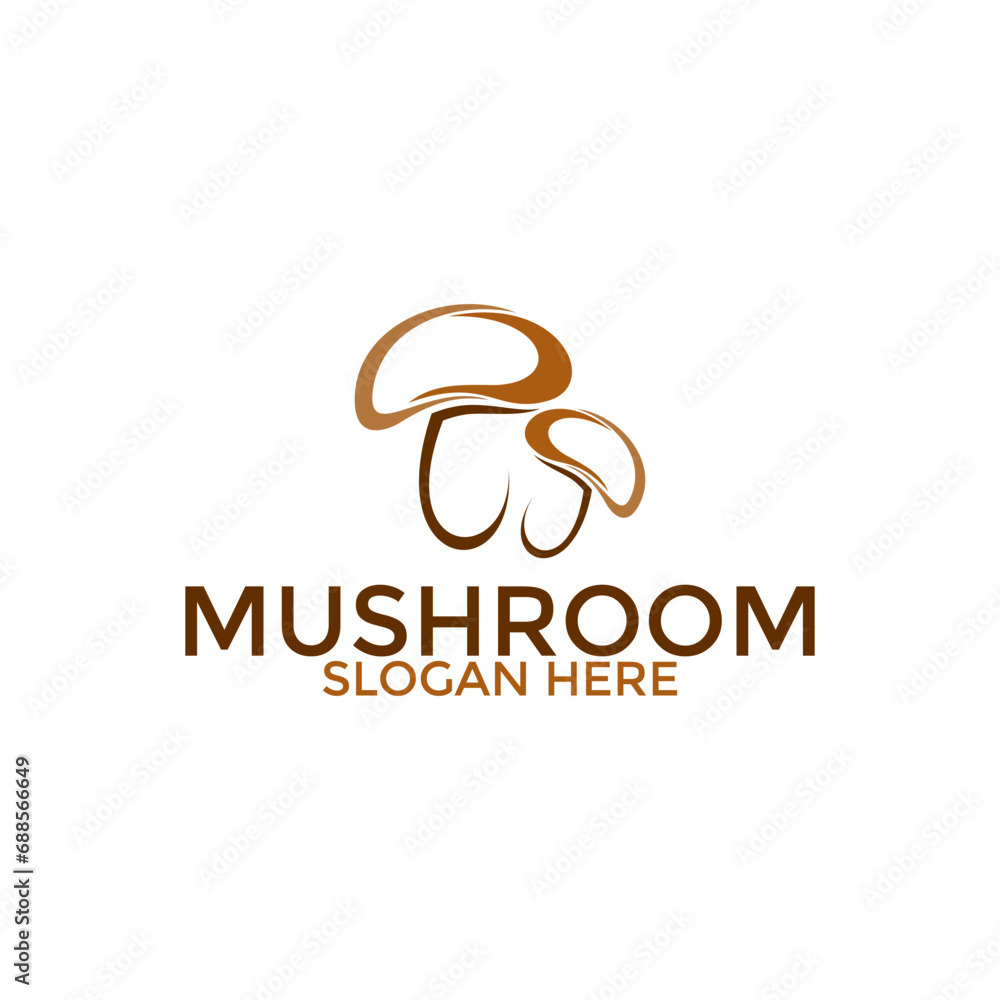 Mushroom logo vector, Creative Line Art Mushroom logo icon design template Mushroom logo vector, Creative Line Art Mushroom logo icon design template