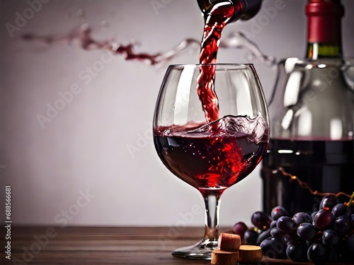 Wallpaper Mural red wine pouring into glass Torontodigital.ca