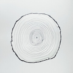 Acrylglasbilder Surrealismus Drawing of veins of the cut trunk  © vali_111