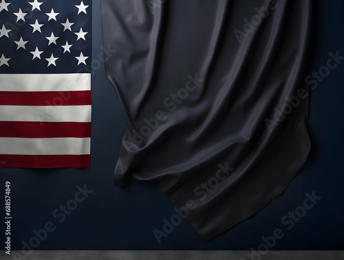 Wallpaper Mural United state of america national flag background, USA flag weaving made by silk cloth fabric, USA background, ai generated image Torontodigital.ca