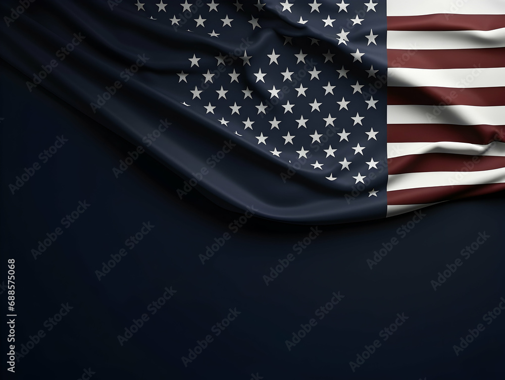 Fototapeta premium United state of america national flag background, USA flag weaving made by silk cloth fabric, USA background, ai generated image