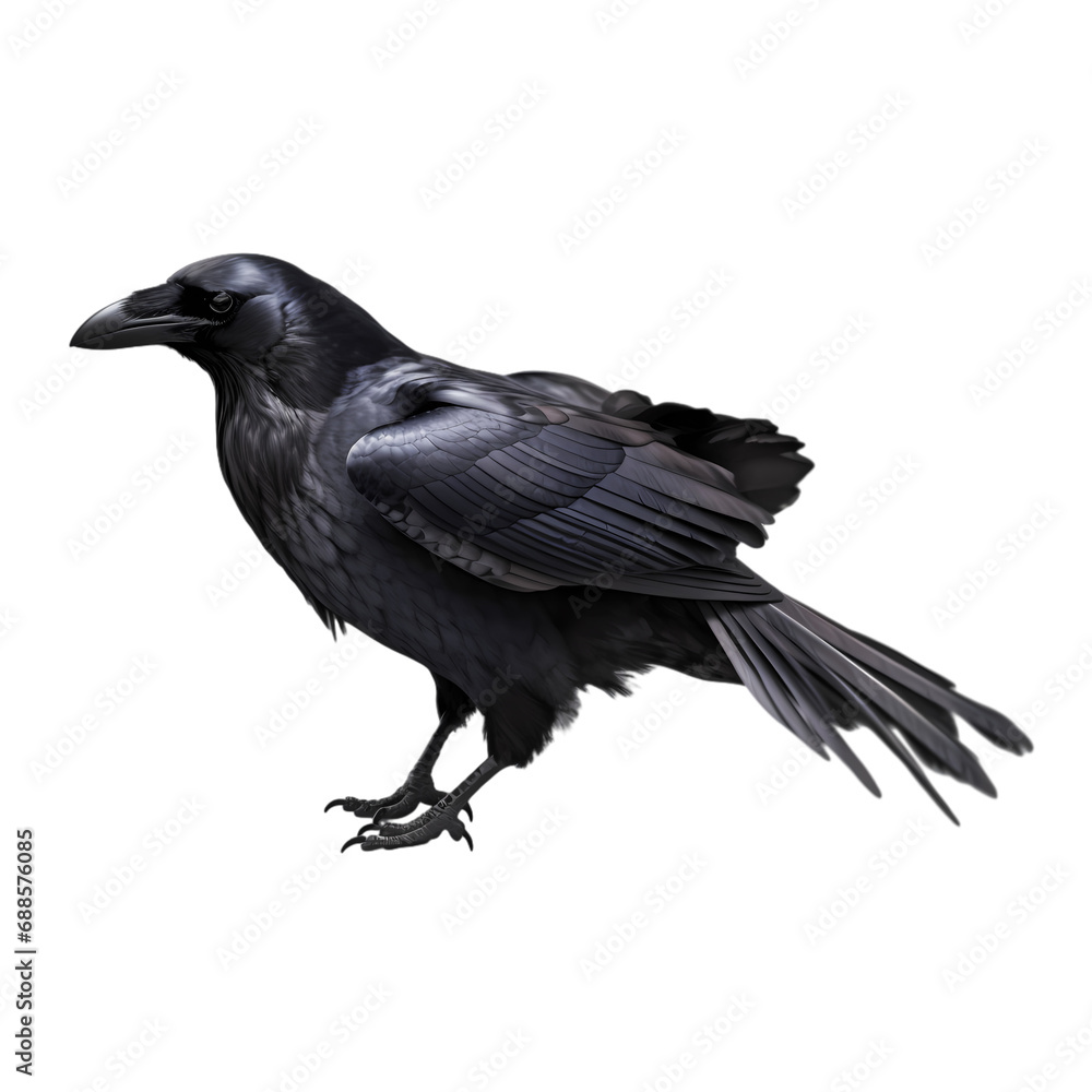 Fototapeta premium Crow isolated on transparent background