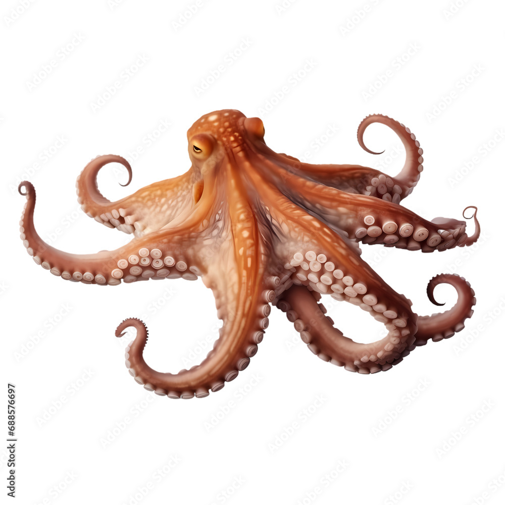 Octopus isolated on transparent background Octopus isolated on transparent background