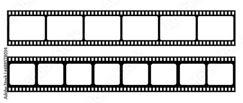 Film strip icon. Video tape photo film strip frame vector. Old white and black film tapes . Vector illustrarion