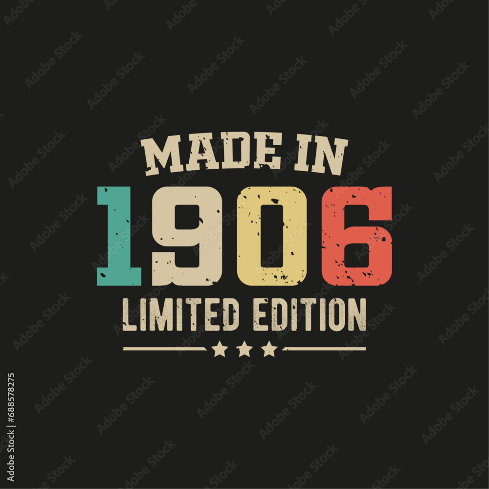 Made in 1906 limited edition t-shirt design