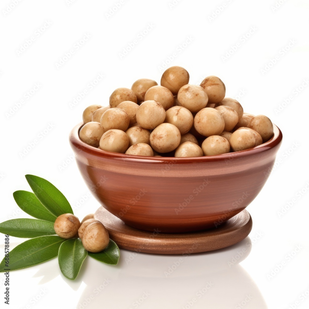 Macadamia Nuts in Ceramic Bowl Macadamia Nuts in Ceramic Bowl