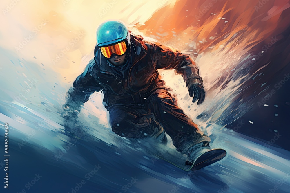 Snowboard sport background