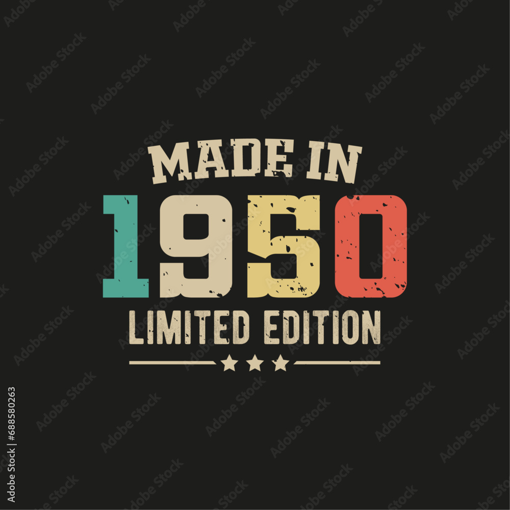 Made in 1950 limited edition t-shirt design