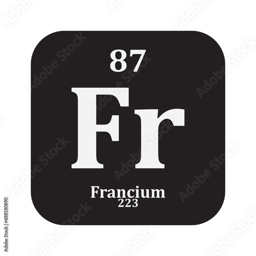 Francium chemistry icon