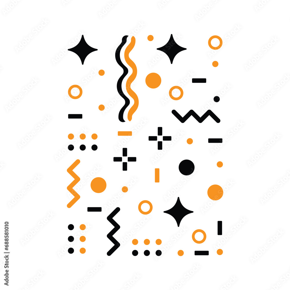 Pattern hipster abstract vector illustration. Form geometric line shapes. Fashion style design concept.