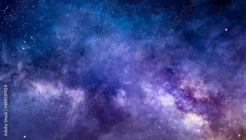 nebula and stars in night sky web banner space background © Faith