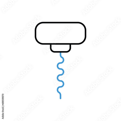 Corkscrew Wine icon vector stock illustration