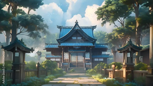 寺の風景,Generative AI  photo
