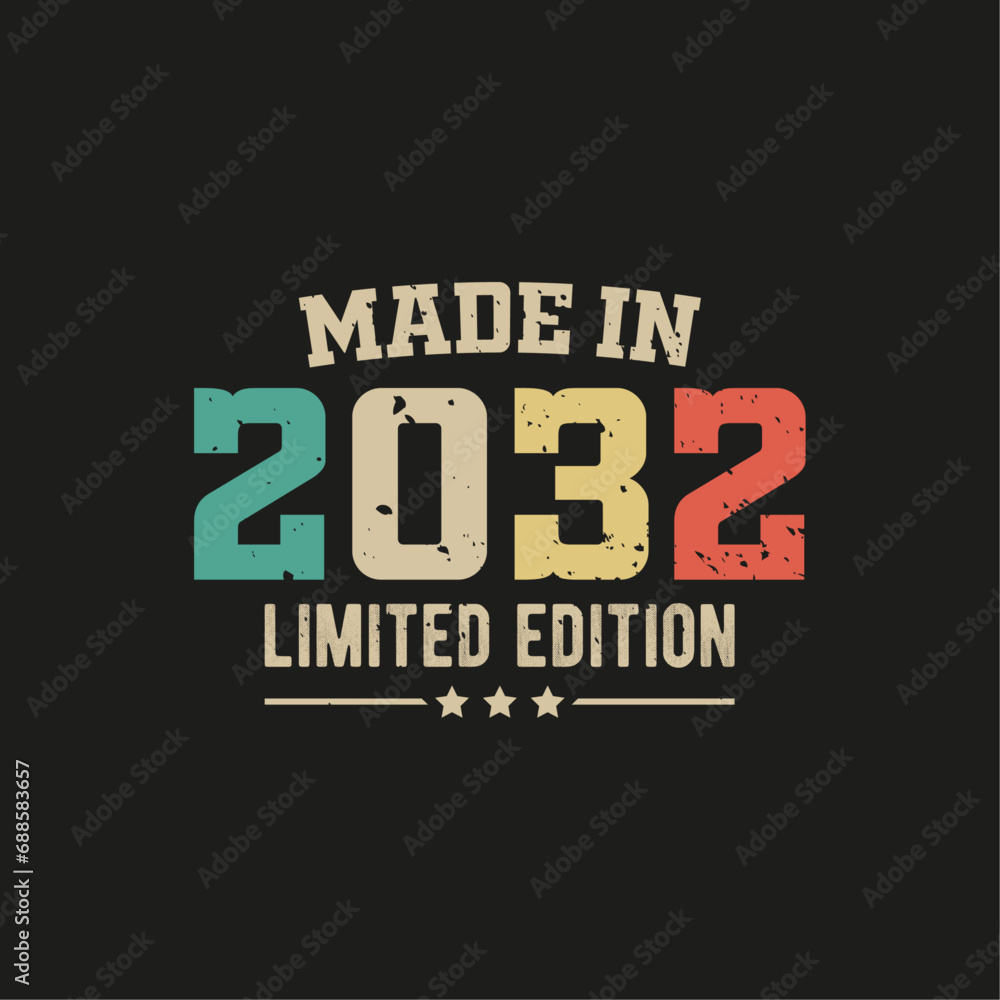 Made in 2032 limited edition t-shirt design