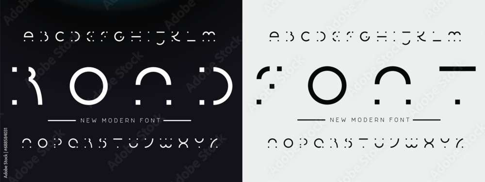 Modern Bold Font. Regular Italic Number Typography urban style alphabet fonts for fashion, sport, technology, digital, movie, logo design, vector illustration  - obrazy, fototapety, plakaty 