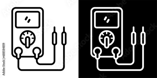 voltmeter, electricity, tool icon