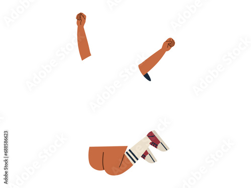 Jumping people vector illustration. The celebration success is beautifully portrayed by jumping people concept A joyful and carefree lifestyle involves exuberance leaping with happiness