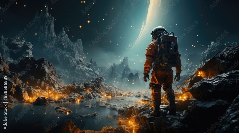 Man in space suit Man in space suit