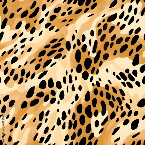 Abstract feline fur seamless pattern