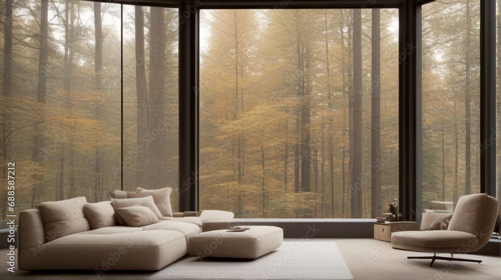 sofa with blanket and pillows Scandinavian home interior design of modern living room.Generative ai sofa with blanket and pillows Scandinavian home interior design of modern living room.Generative ai