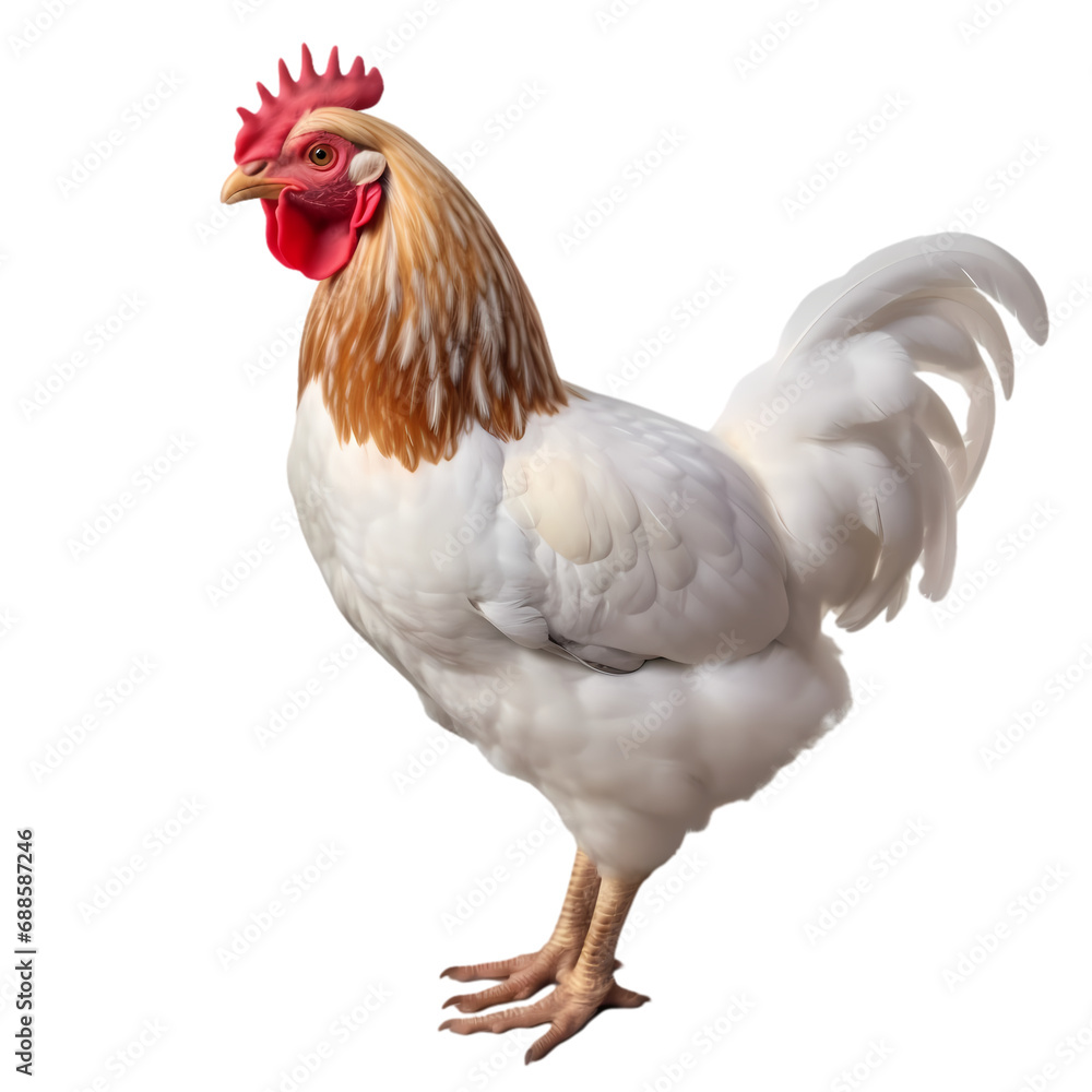 Fototapeta premium Chicken isolated on transparent background