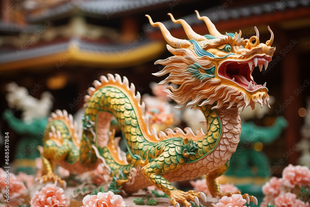 Chinese new year 2024 year of the dragon , Chinese zodiac symbol, Lunar new year concept Chinese new year 2024 year of the dragon , Chinese zodiac symbol, Lunar new year concept