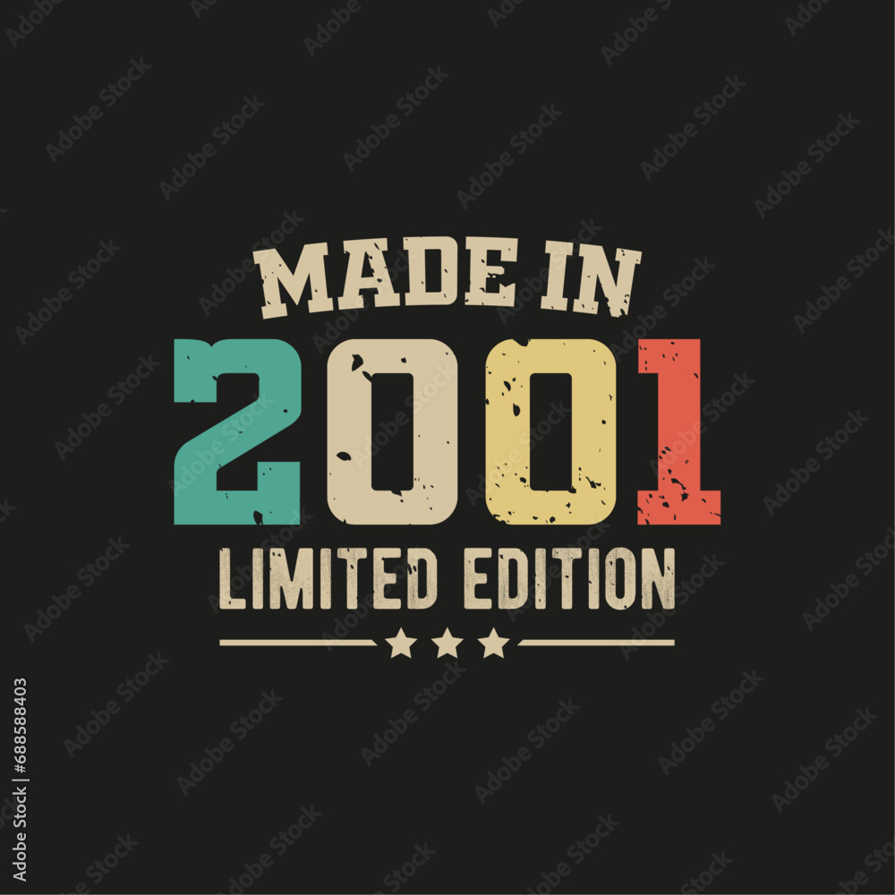 Made in 2001 limited edition t-shirt design