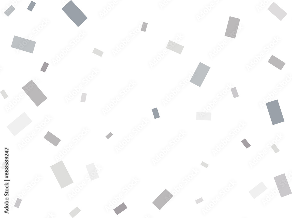 Magic Rectangular Silver Confetti Magic Rectangular Silver Confetti