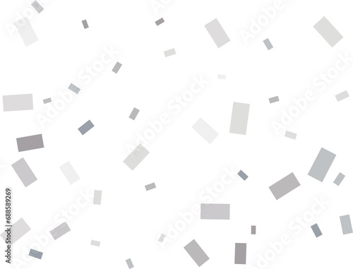 Magic Rectangular Silver Confetti