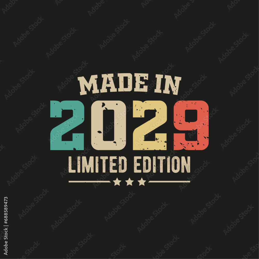 Made in 2029 limited edition t-shirt design