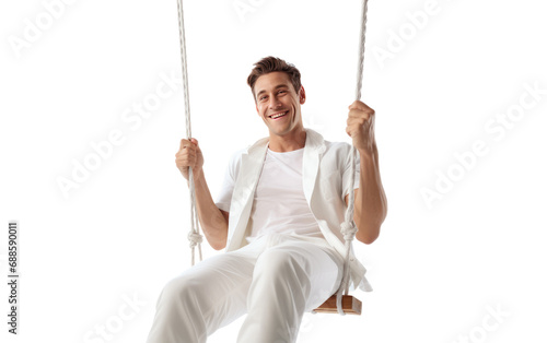 Smiling Whirlwind Swinging Frustration Unleashed Isolated on a Transparent Background PNG