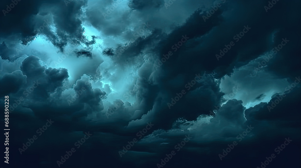 A close-up of a sky with dark blue clouds Gloomy ominous storm rain clouds background. . Epic fantasy mystic. creepy spooky nightmare horror concept. A close-up of a sky with dark blue clouds Gloomy ominous storm rain clouds background. . Epic fantasy mystic. creepy spooky nightmare horror concept.