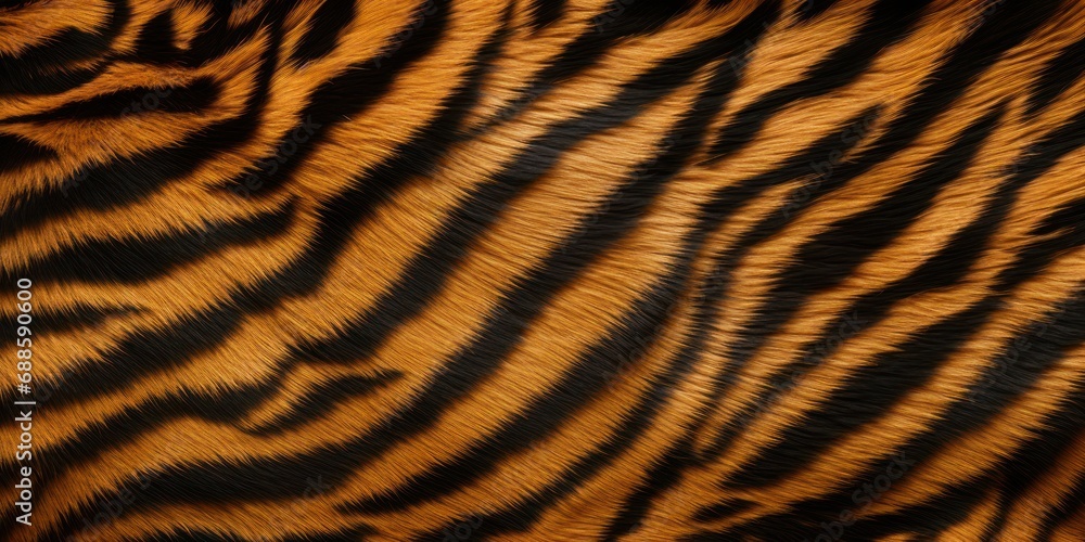 Tiger Skin, Wild Cat Fur Texture Print Background. Wildlife Striped Pattern Tiger Skin, Wild Cat Fur Texture Print Background. Wildlife Striped Pattern