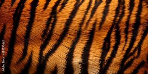 Tiger Skin Texture. Wild Bengal Leather  Wildcat Fur Background. Abstract Zoo Pattern