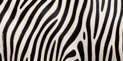 Black and White Animal Skin Texture. Zebra Stripes  Wildlife Pattern Background