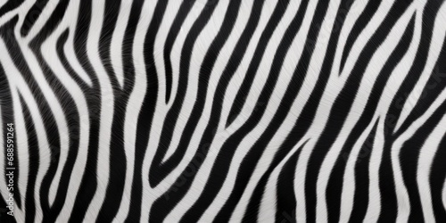 Zebra Stripes Skin Texture. Wildlife Pattern Background. Black and White Animal Striped Fur